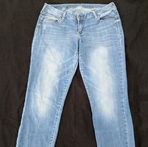 Light blue faded jeans
